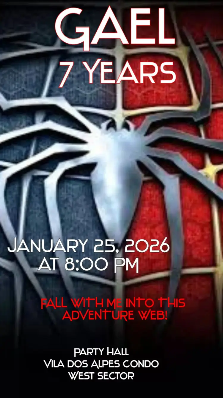 Spider-Man invitation