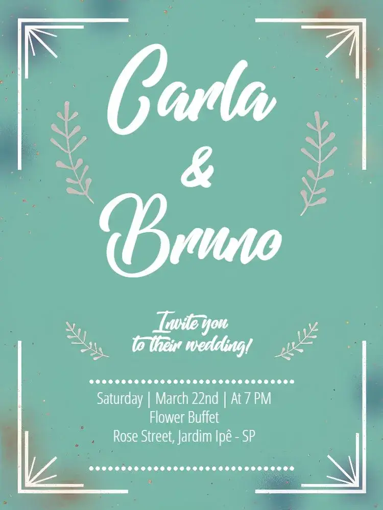 Minimalist White Wedding invitation