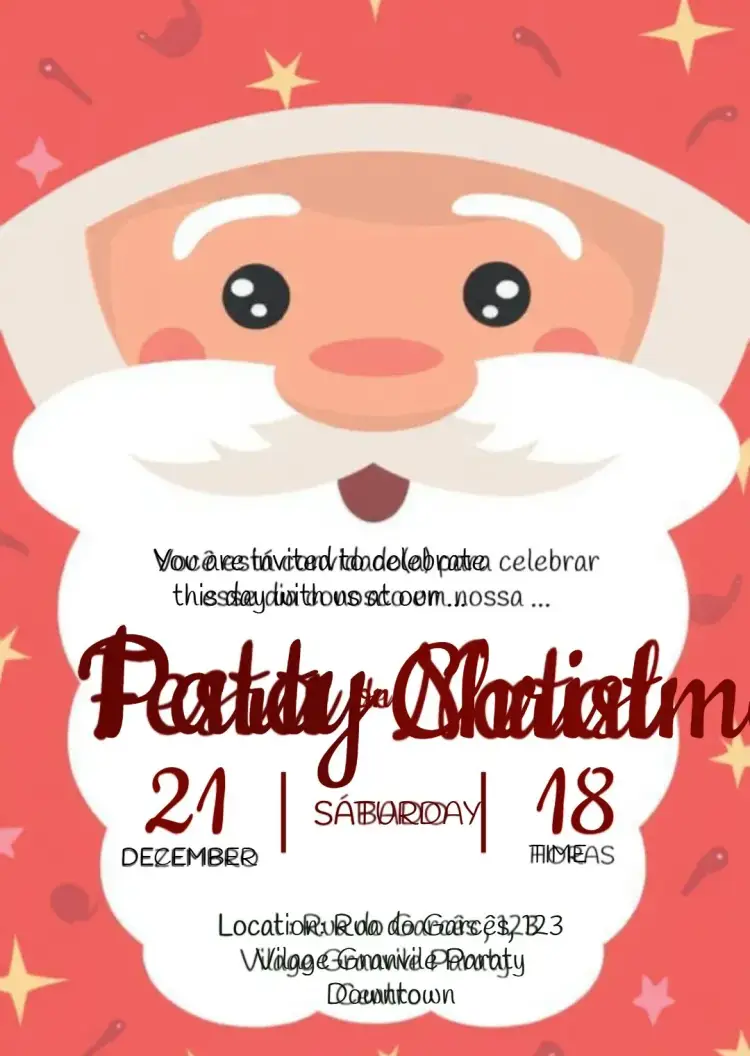 Christmas Santa Claus Party invitation