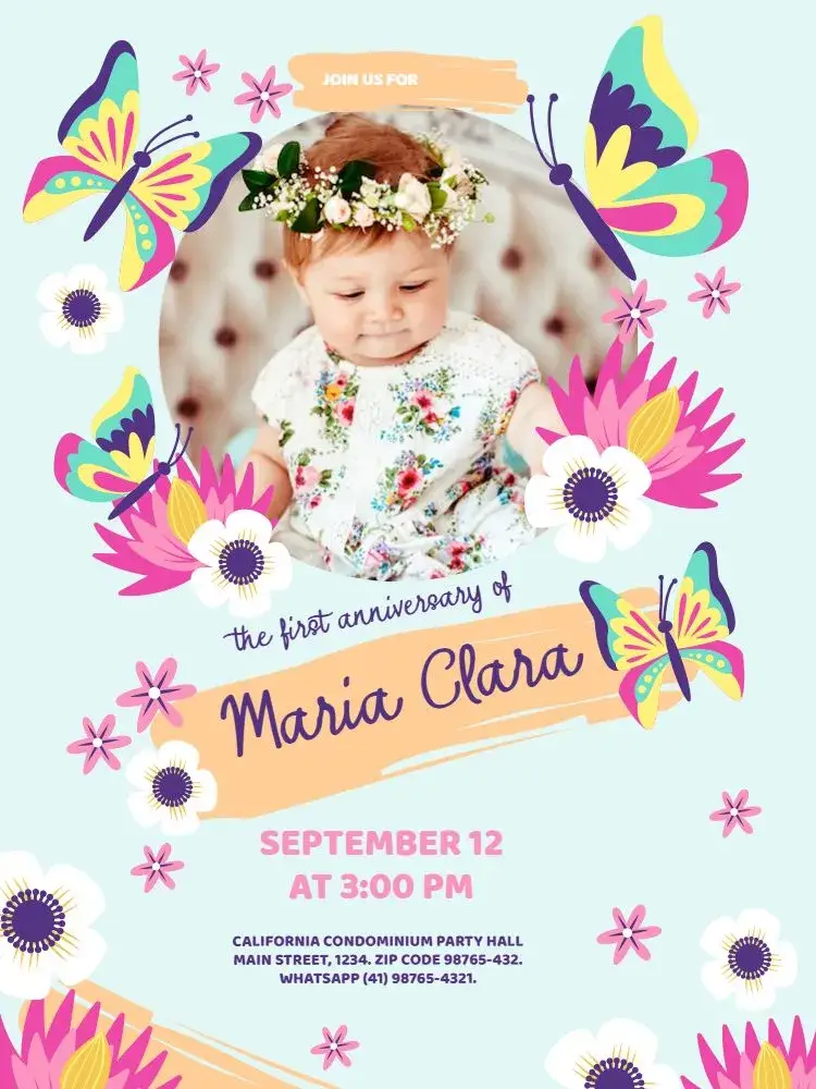 For Delicate Girl With Clear Photo invitation