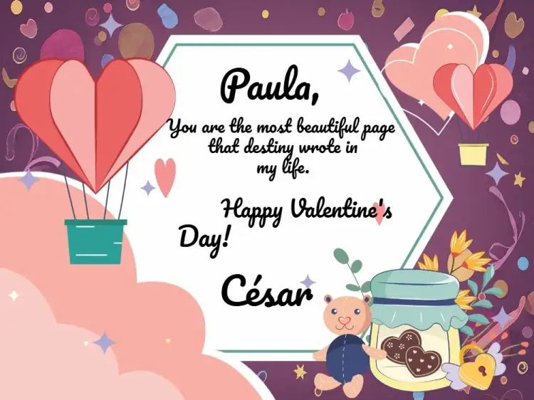 Invitation Valentine's Day Stars Card – Commemorative Dates theme romantic, dreamy, colorful, modern, floral, celestial