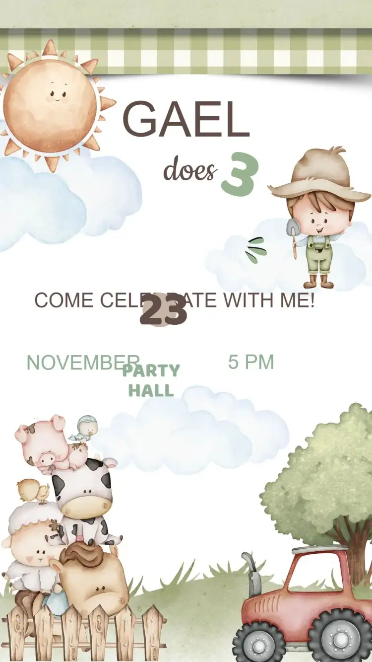 Farm Birthday Invitation