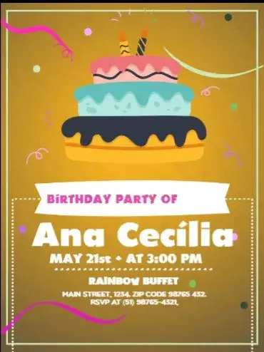 Golden Roblox Cake To Print invitation