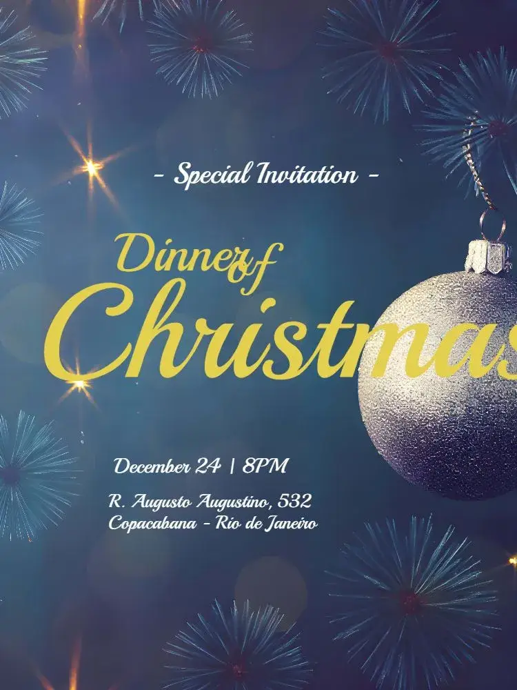 Christmas Ornament Card invitation