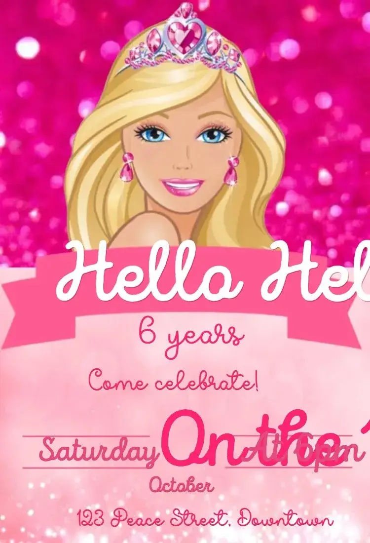 barbie invitation