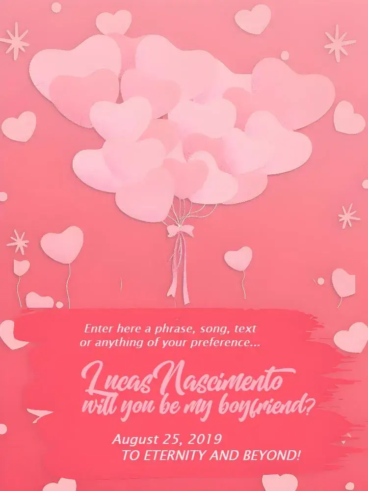 Heart Dating Card invitation