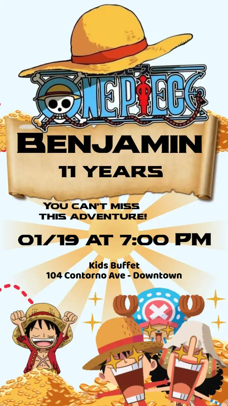 One Piece invitation