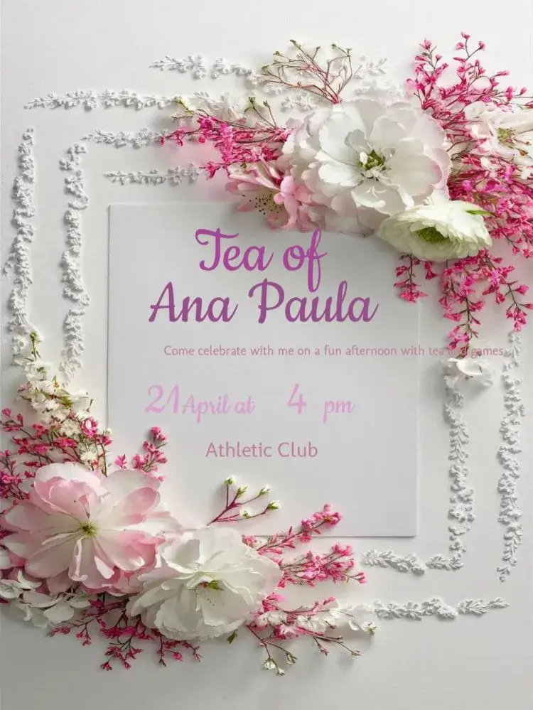 Invitation Bridal Shower Party – Raffle Tea theme floral, modern, feminine, rustic, colorful