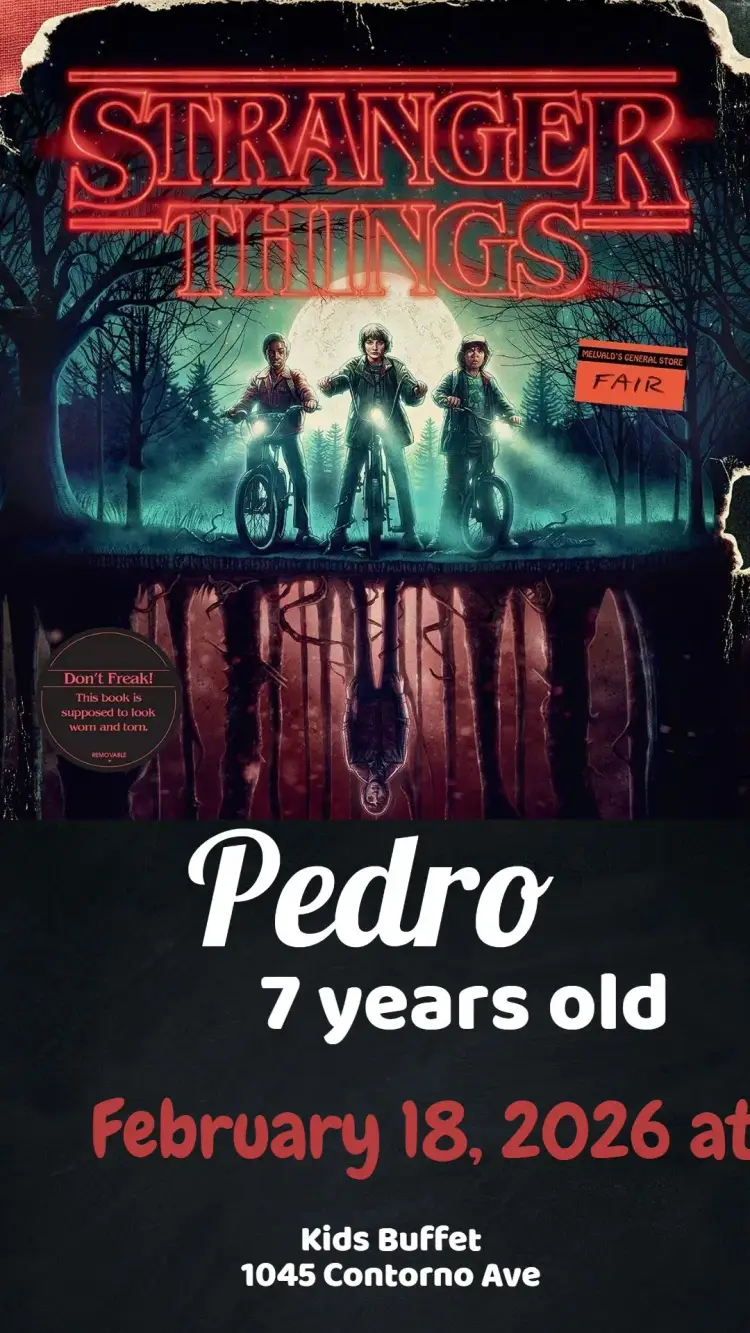 Invite Stranger Things editable and customizable