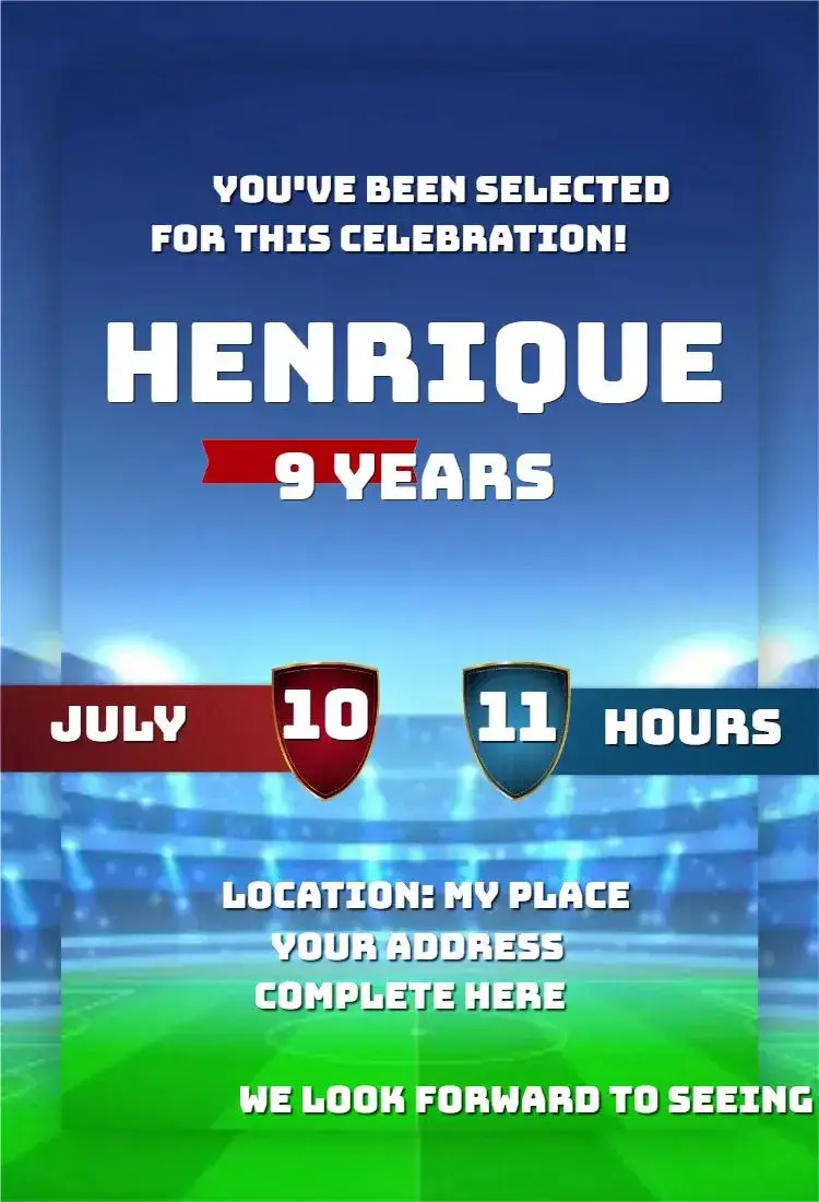 Invite Football Invitation 3 editable and customizable