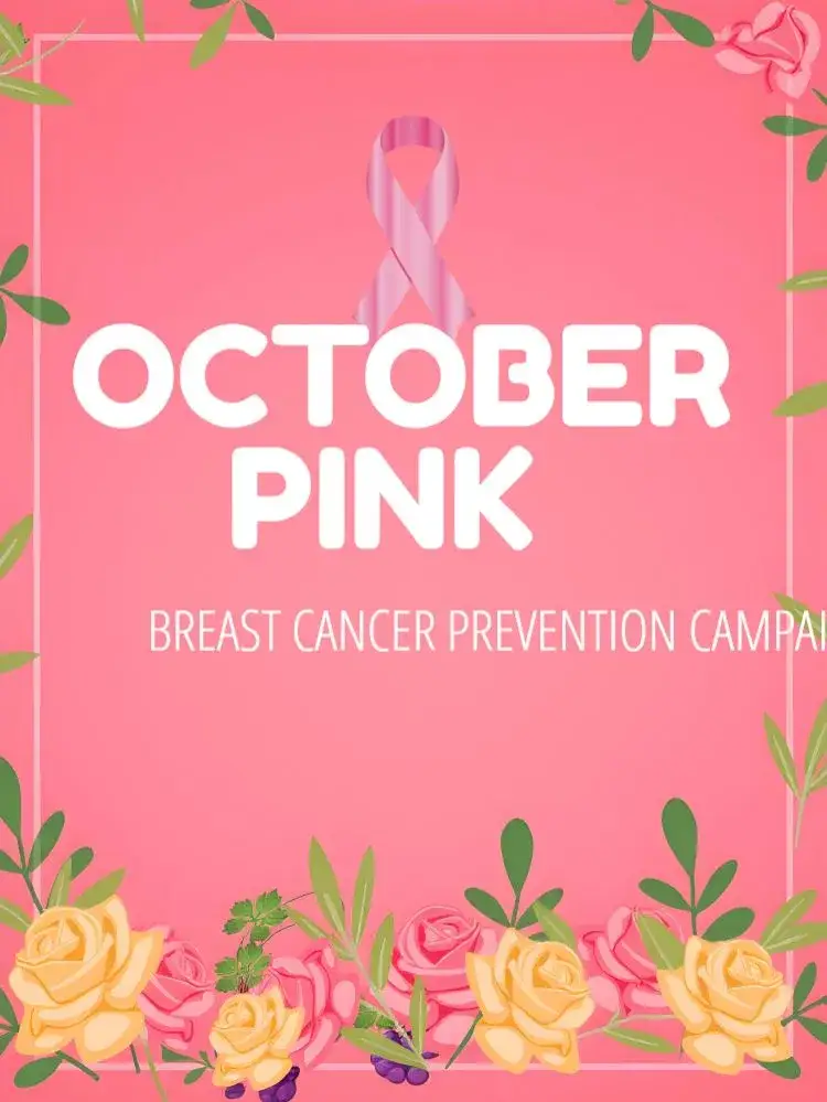 Invitation Post For Pink October Self-Exam – Most searched for theme soft pink, minimalist, modern, symbolic graphics, feminine illustrations, clear typography
