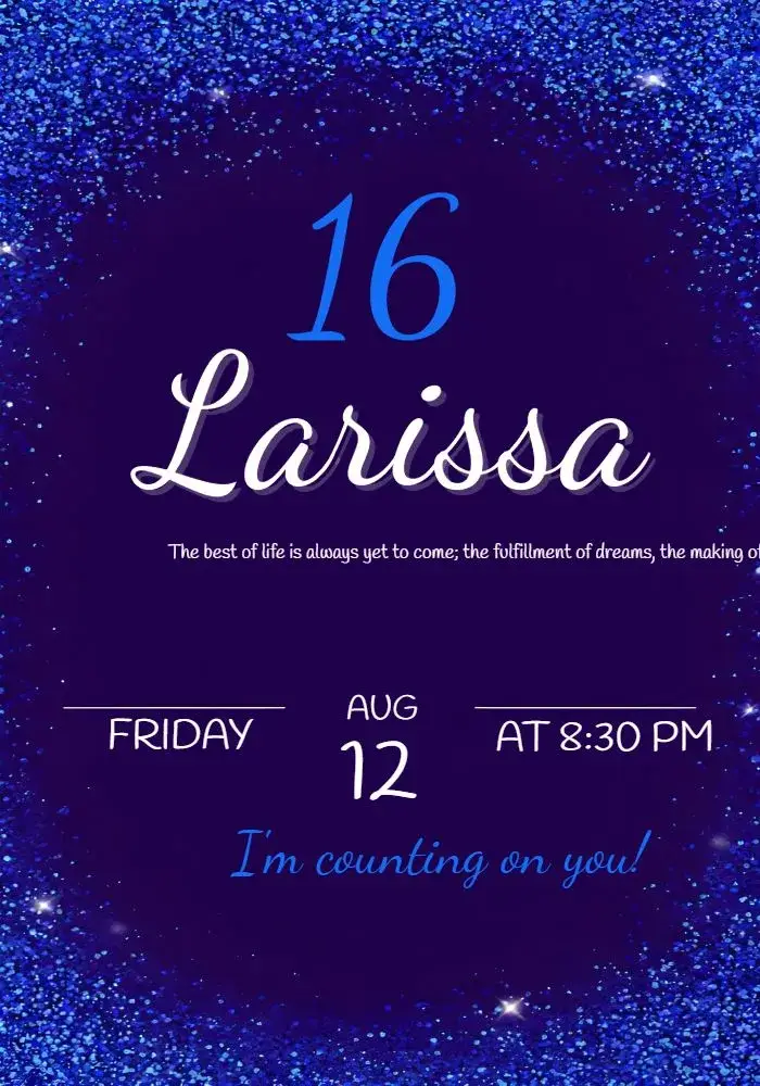Invite Brown 15th Birthday editable and customizable