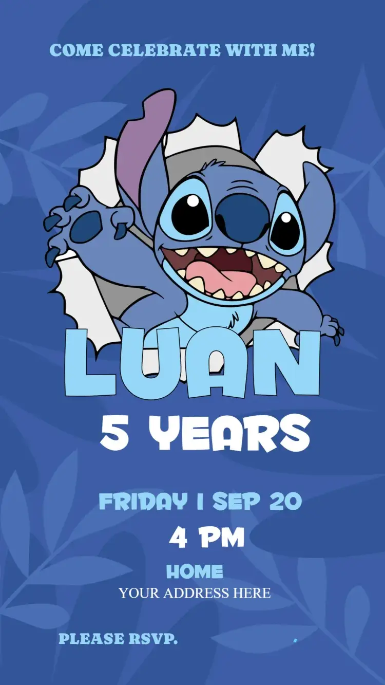 Stitch invitation