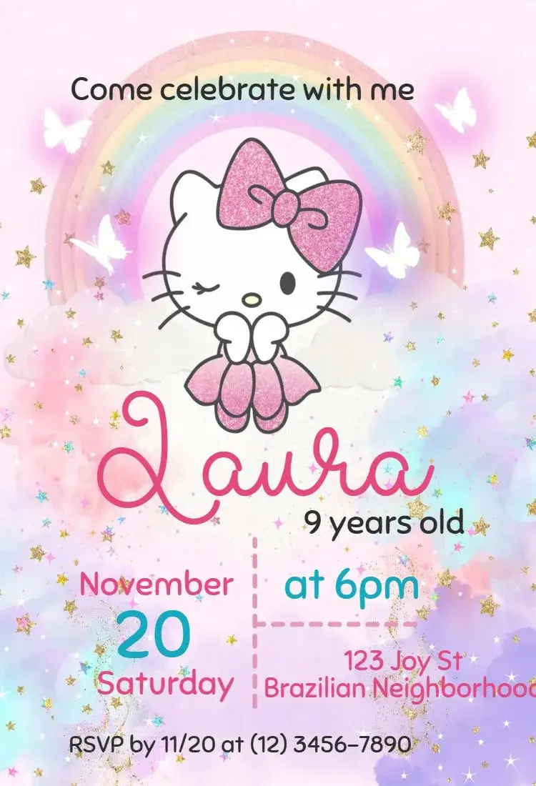 Hello Kitty invitation