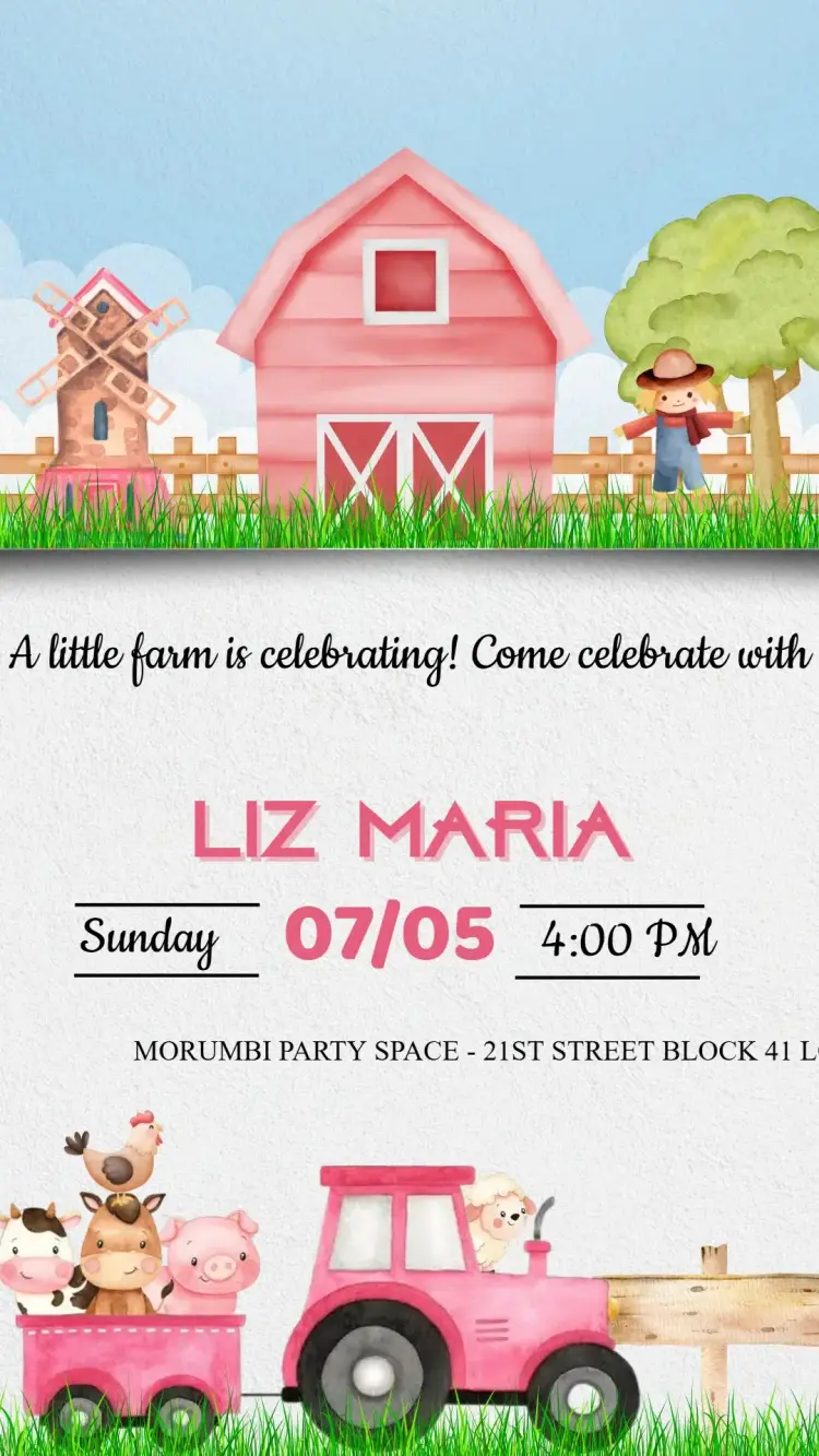 Farm Birthday Invitation