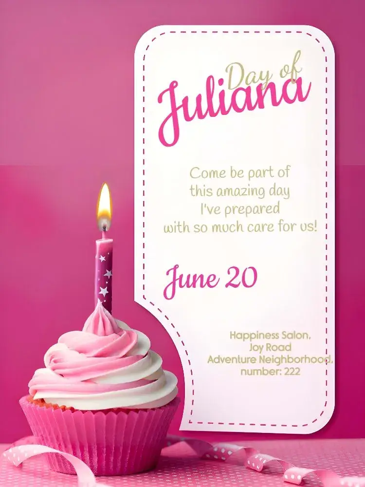 Pink Cupcakes invitation