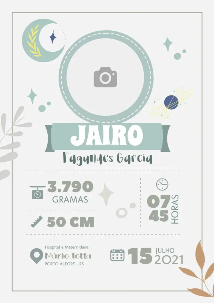 Invitation Birth Chart To Fill In Blue – Diaper Shower theme boho, floral, blue, delicate, playful, modern