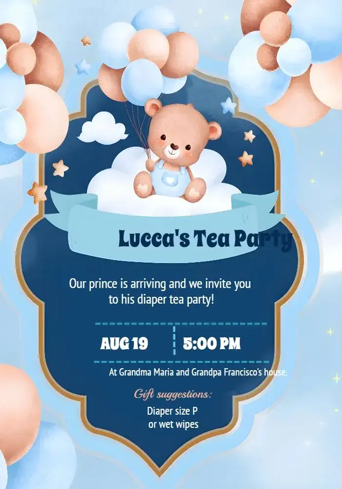 Baby Shower Bear Balloon