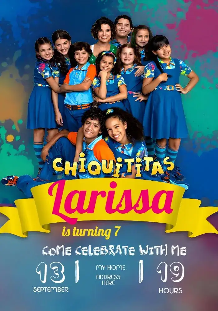 Invitation Chiquititas Colorful – Most searched for theme colorful, fun, childish, playful, lively