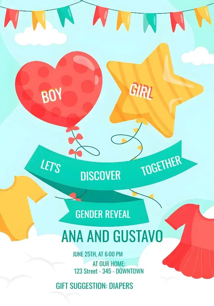 White Balloon Gender Reveal