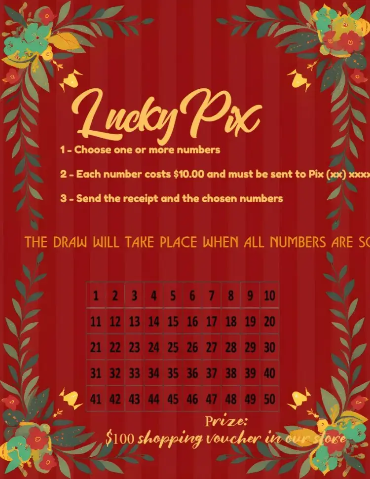 Lucky Red Christmas Pix invitation