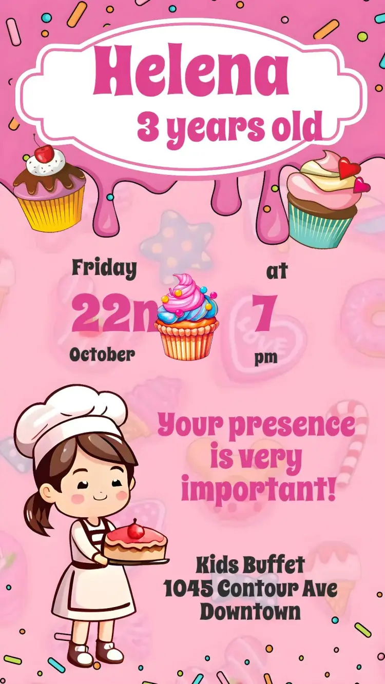 Confeitaria Menina invitation