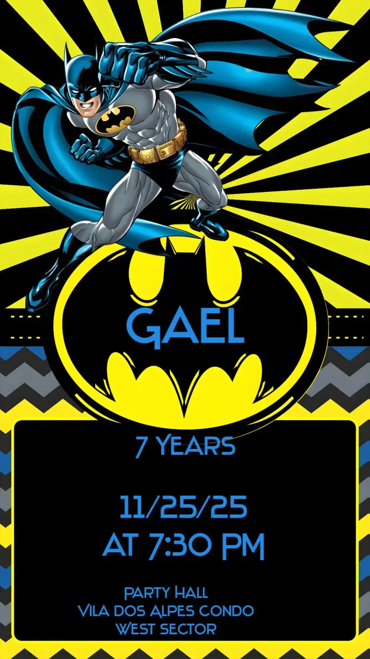 Batman invitation