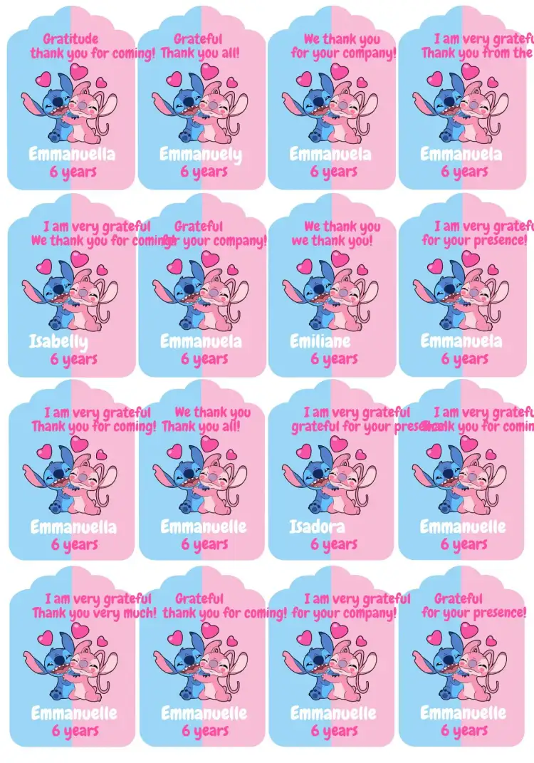 Thank You Tag Stitch And Angel Pink