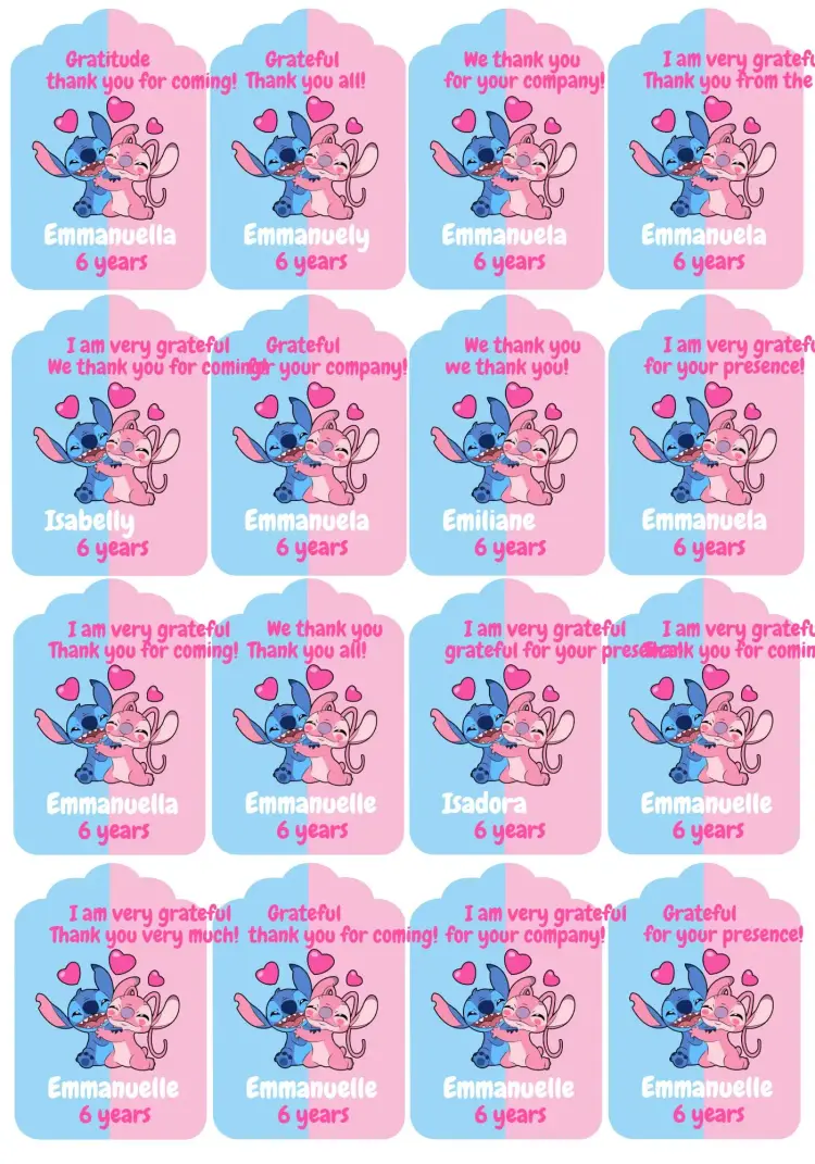 Thank You Tag Stitch And Angel Pink invitation