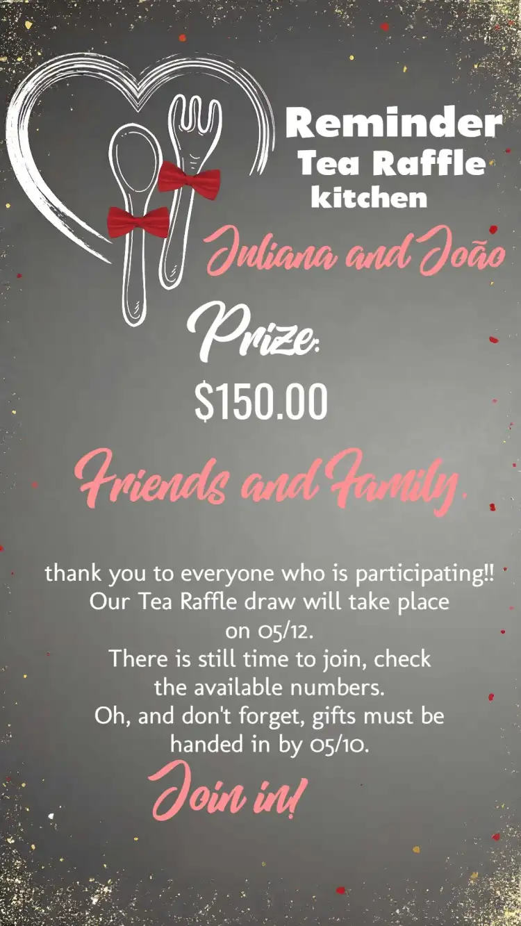 Reminder Tea Raffle Kitchen Chalkboard Chalk Slate