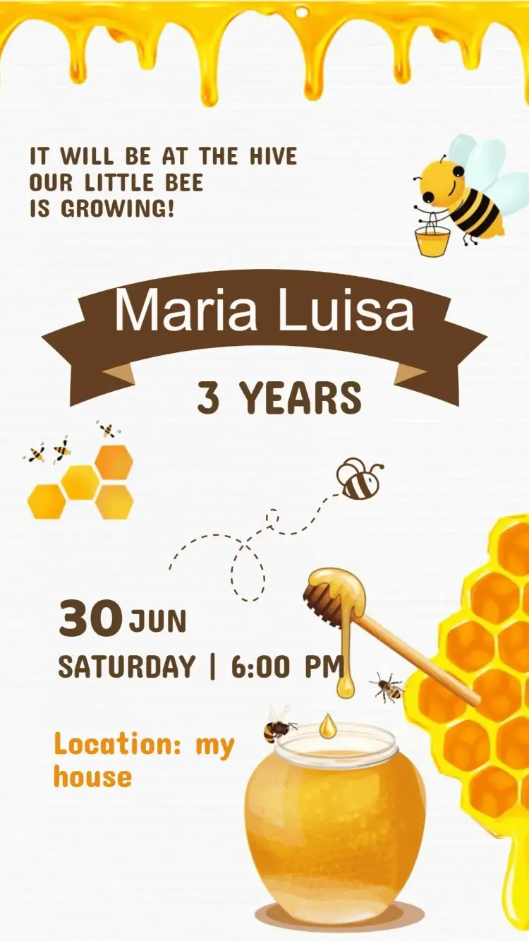 Bumblebees Birthday Invitation