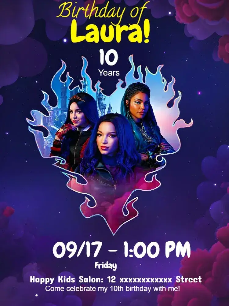 Descendants Heart invitation