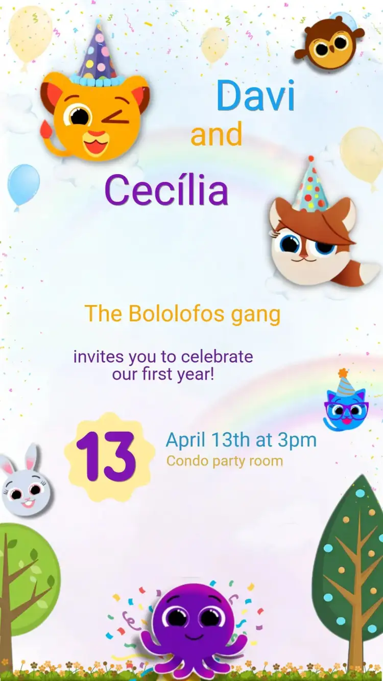 Birthday Invitation BOLOFOFOS