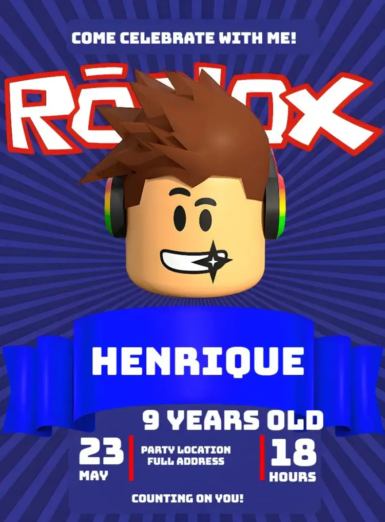 Red Roblox invitation