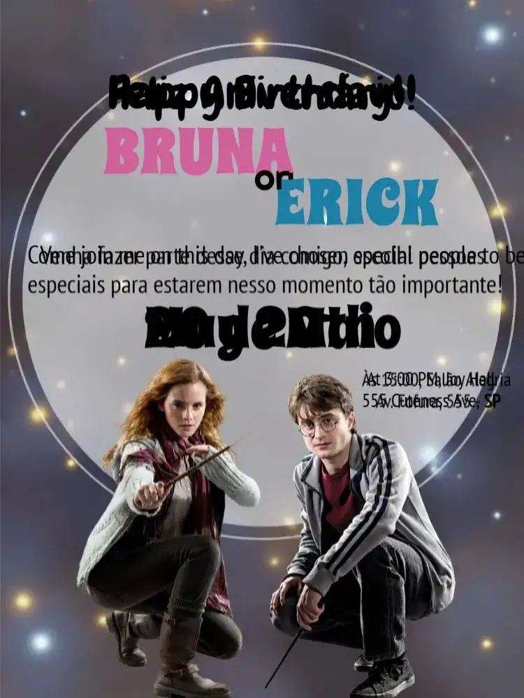 Invitation Harry Potter Hp – Kids' Birthday Party theme magical, adventurous, fantasy, lively, colorful, themed