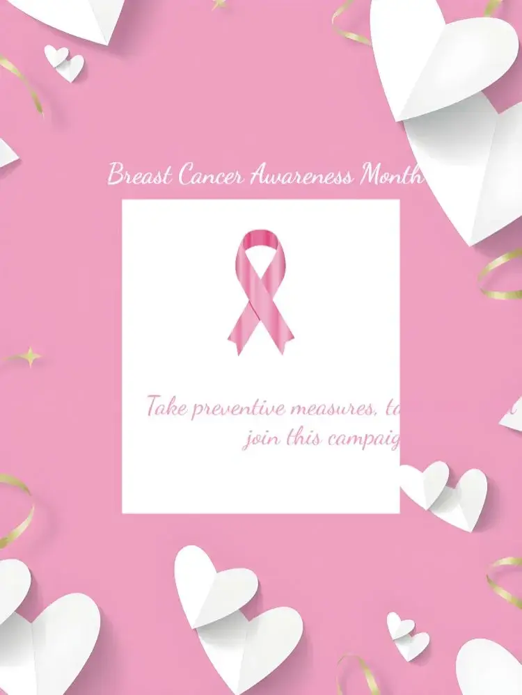 Post For Pink October Woman invitation