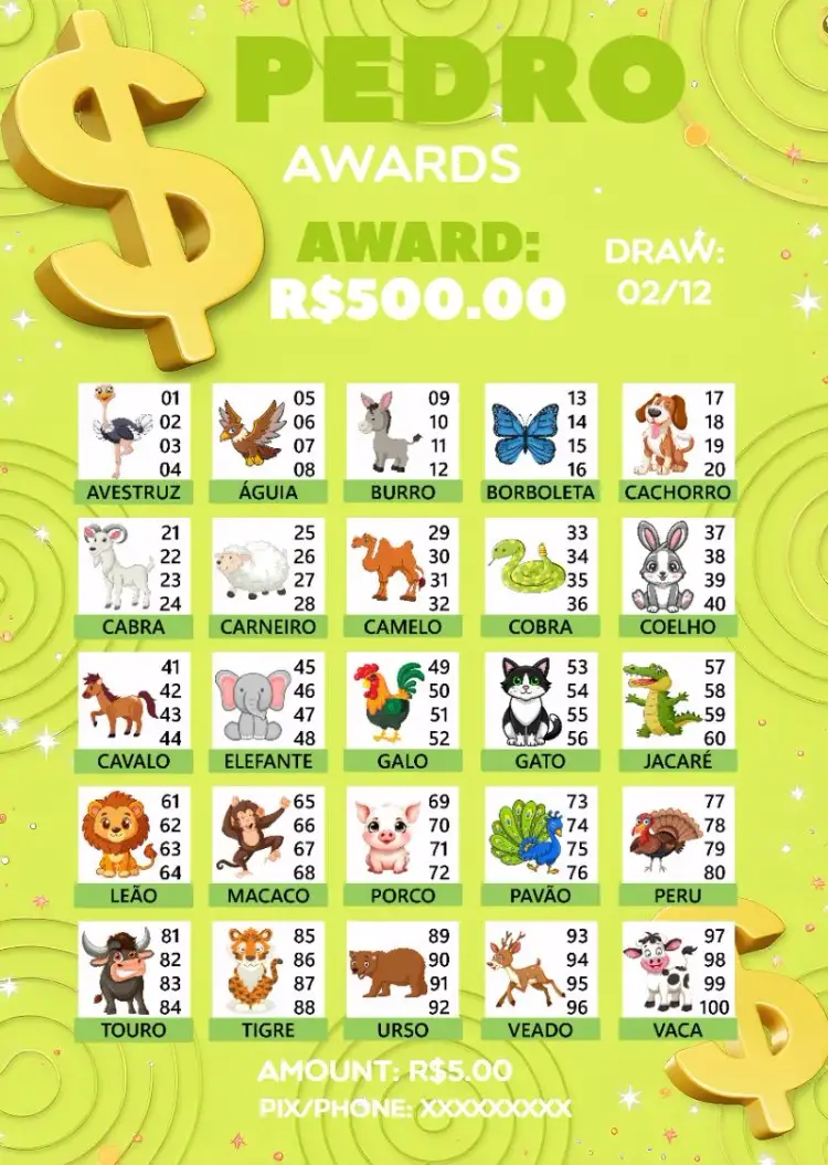 Animal Raffle Awards Awards invitation