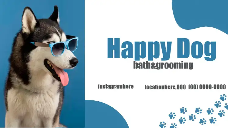 Business Card Bath and Grooming Pet Shop