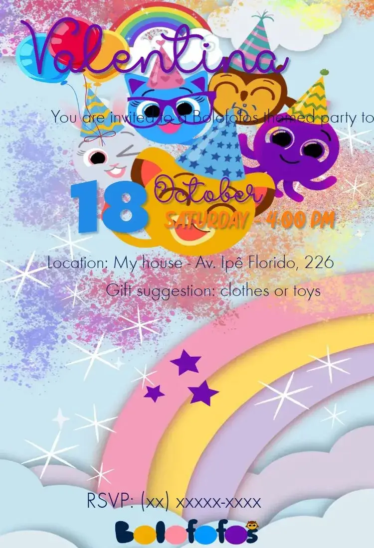 Cute Cakes invitation