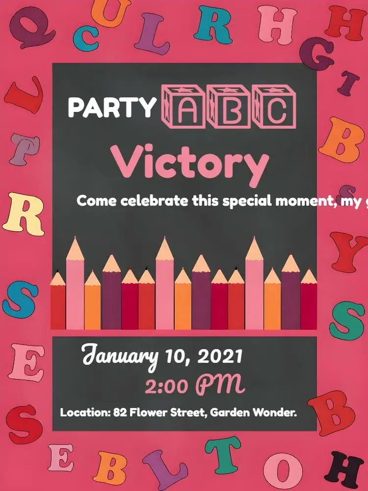 Children's Graduation Party Achievement invitation
