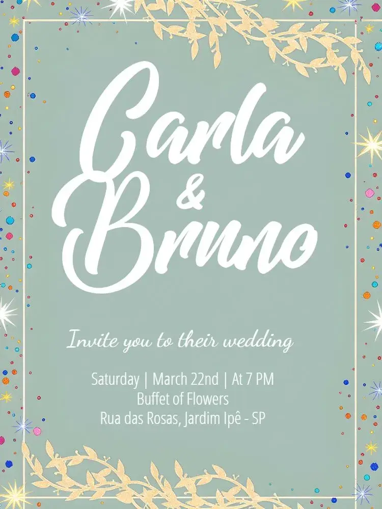Delicate Branches Wedding invitation