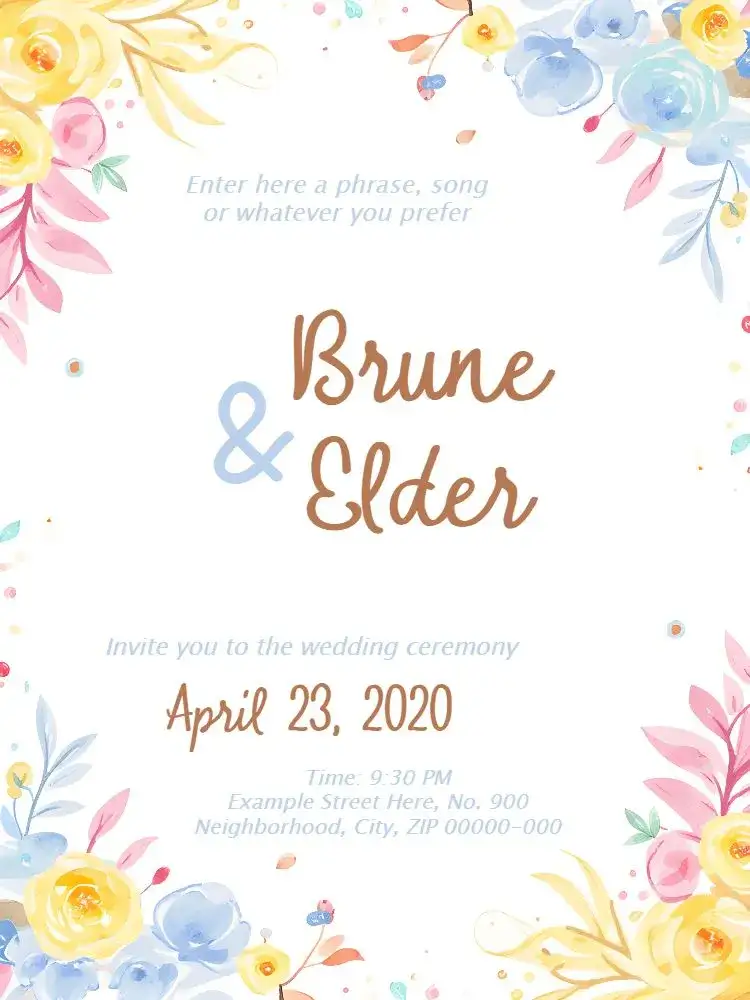 Invitation White Floral Wedding – Wedding theme floral, romantic, pastel, elegant, minimalist