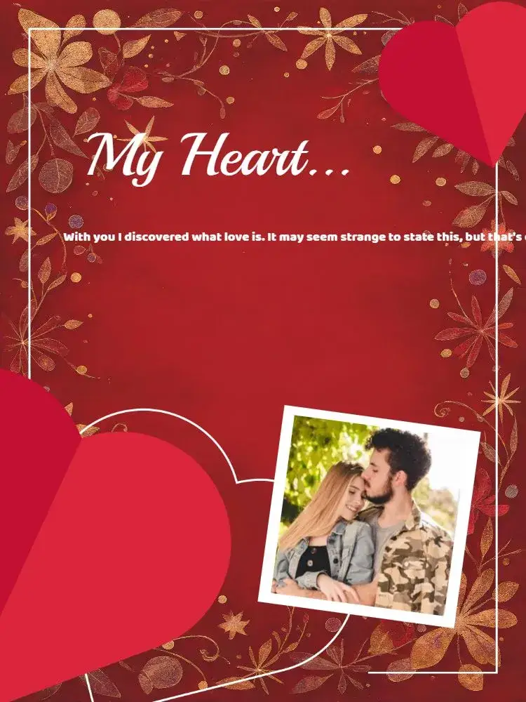 Invitation Valentine's Day Card With Red Photo – Commemorative Dates theme romantic, red and white, modern, minimalist, customizable, photographic