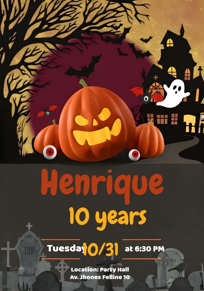 Halloween Day invitation
