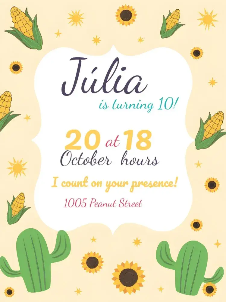 Caipira Cactus invitation