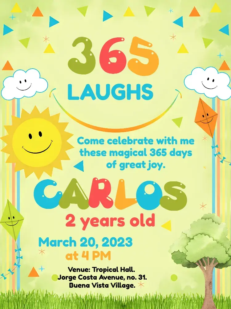 365 Colorful Smiles invitation