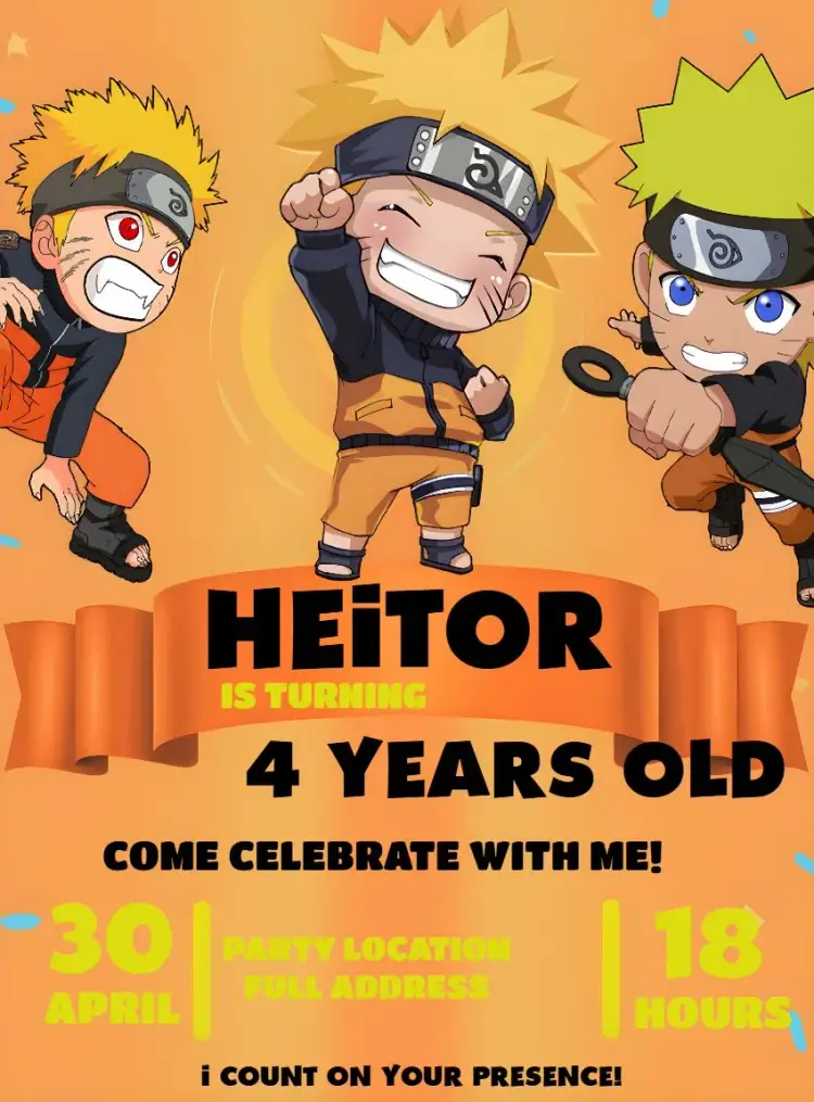 Naruto Chibi Drawing invitation