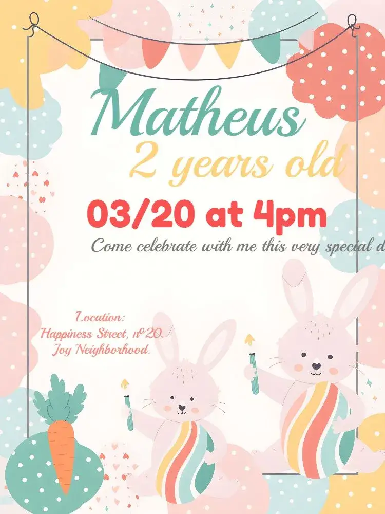 Invitation Easter Eggs – Commemorative Dates theme colorful, childlike, pastel, fun-filled, playful