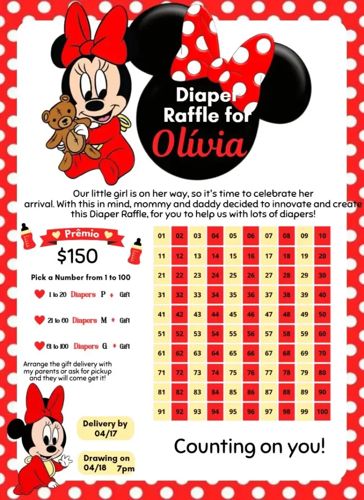 Invite Red Minnie editable and customizable