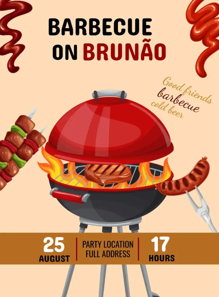 Invite Adult Barbecue editable and customizable